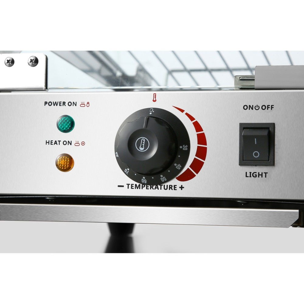 Commercial Hot Display Food Warmer Countertop 3 Shelves 350x455x580mm | Stalwart DA-HW861