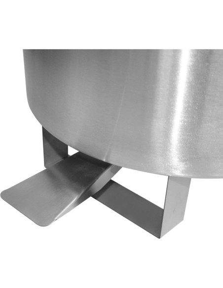 Professional Stainless Steel Pedal Waste Bin With Lid & Wheels 55 Litres | Stalwart DA-SDCP55