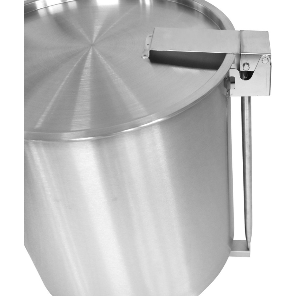 Professional Stainless Steel Pedal Waste Bin With Lid & Wheels 75 Litres | Stalwart DA-SDCP75