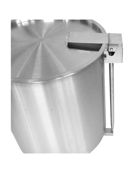 Professional Stainless Steel Pedal Waste Bin With Lid & Wheels 75 Litres | Stalwart DA-SDCP75