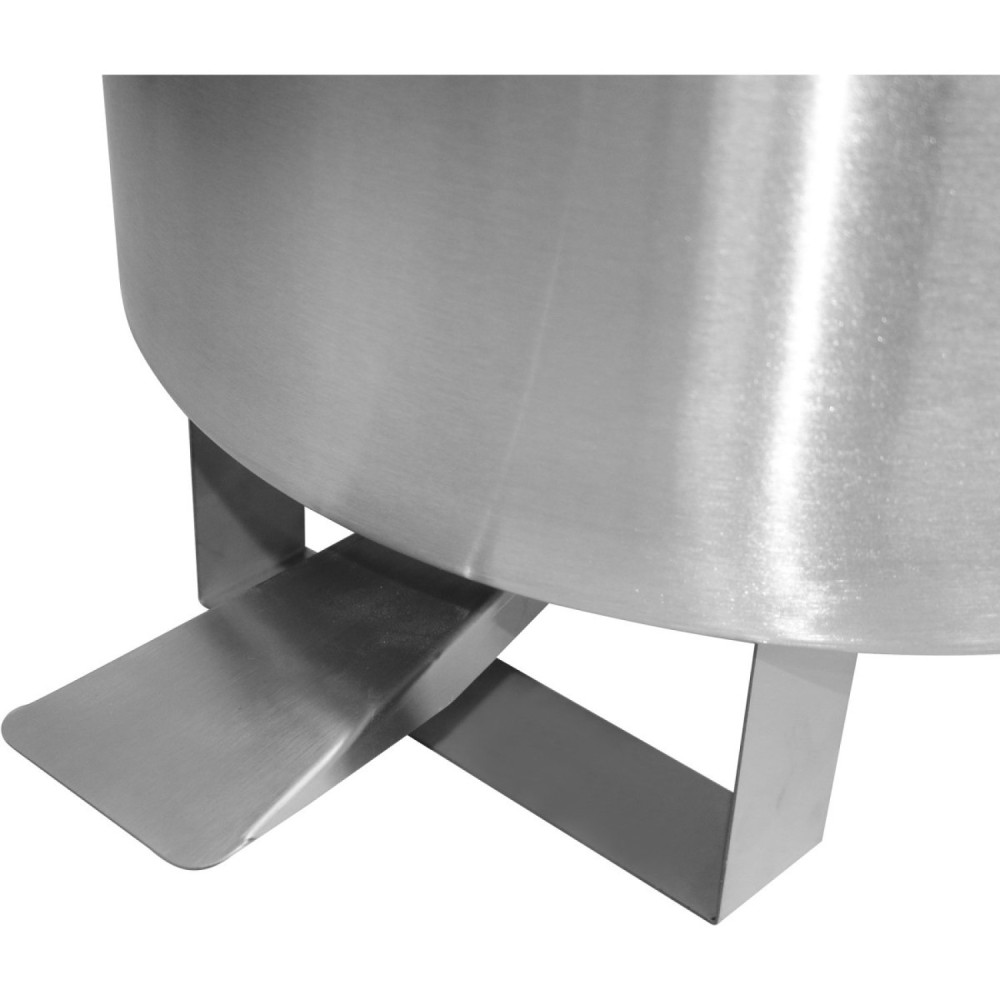 Professional Stainless Steel Pedal Waste Bin With Lid & Wheels 75 Litres | Stalwart DA-SDCP75