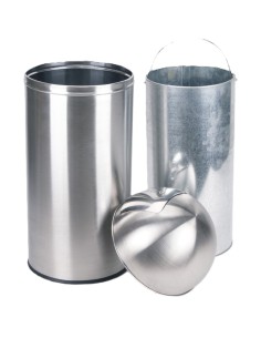 Commercial Push Lid Waste Bin 70 Litres Satin | Stalwart DA-JY930070LSATIN 2