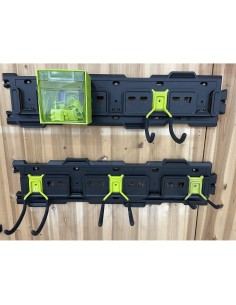 Modular Heavy Duty Wall-Mounted Pegboard Set with Hooks 2 x 795x190mm Panels 68kg (150lbs) Capacity Each | Stalwart DA-MW2301P 2