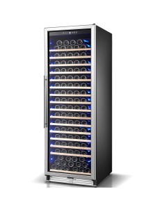Commercial Wine Cooler 16 Shelves 457 Litres 185 Bottles Single Temperature Zone Compressor Cooling 598x685x1957mm Stainless Ste