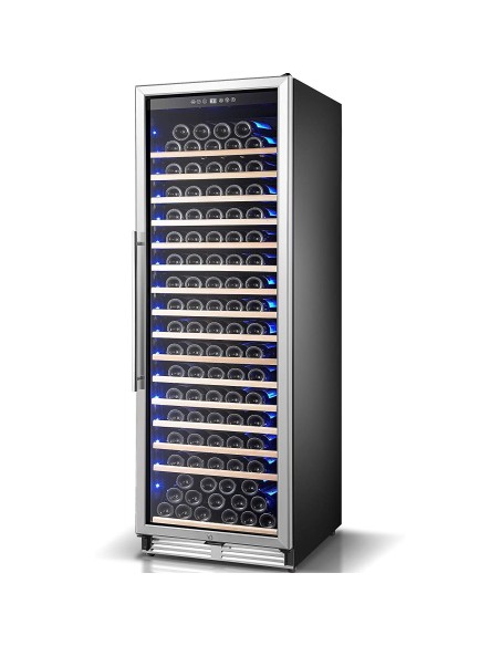 Commercial Wine Cooler 16 Shelves 457 Litres 185 Bottles Single Temperature Zone Compressor Cooling 598x685x1957mm Stainless Ste