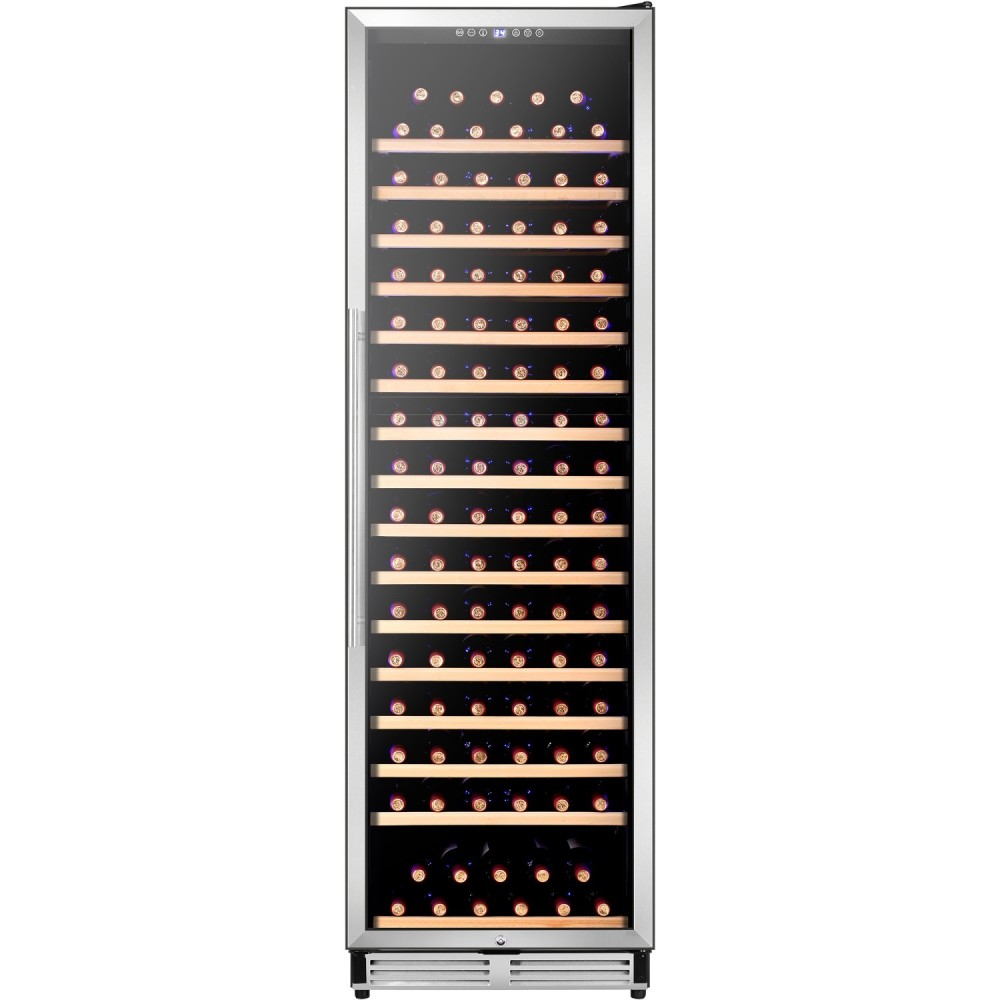 Commercial Wine Cooler 16 Shelves 457 Litres 185 Bottles Single Temperature Zone Compressor Cooling 598x685x1957mm Stainless Ste
