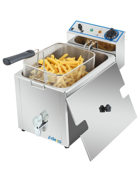 Commercial Electric Deep Fryer Countertop Single Tank 8 Litres 265x450x360mm | Stalwart DA-AFR002
