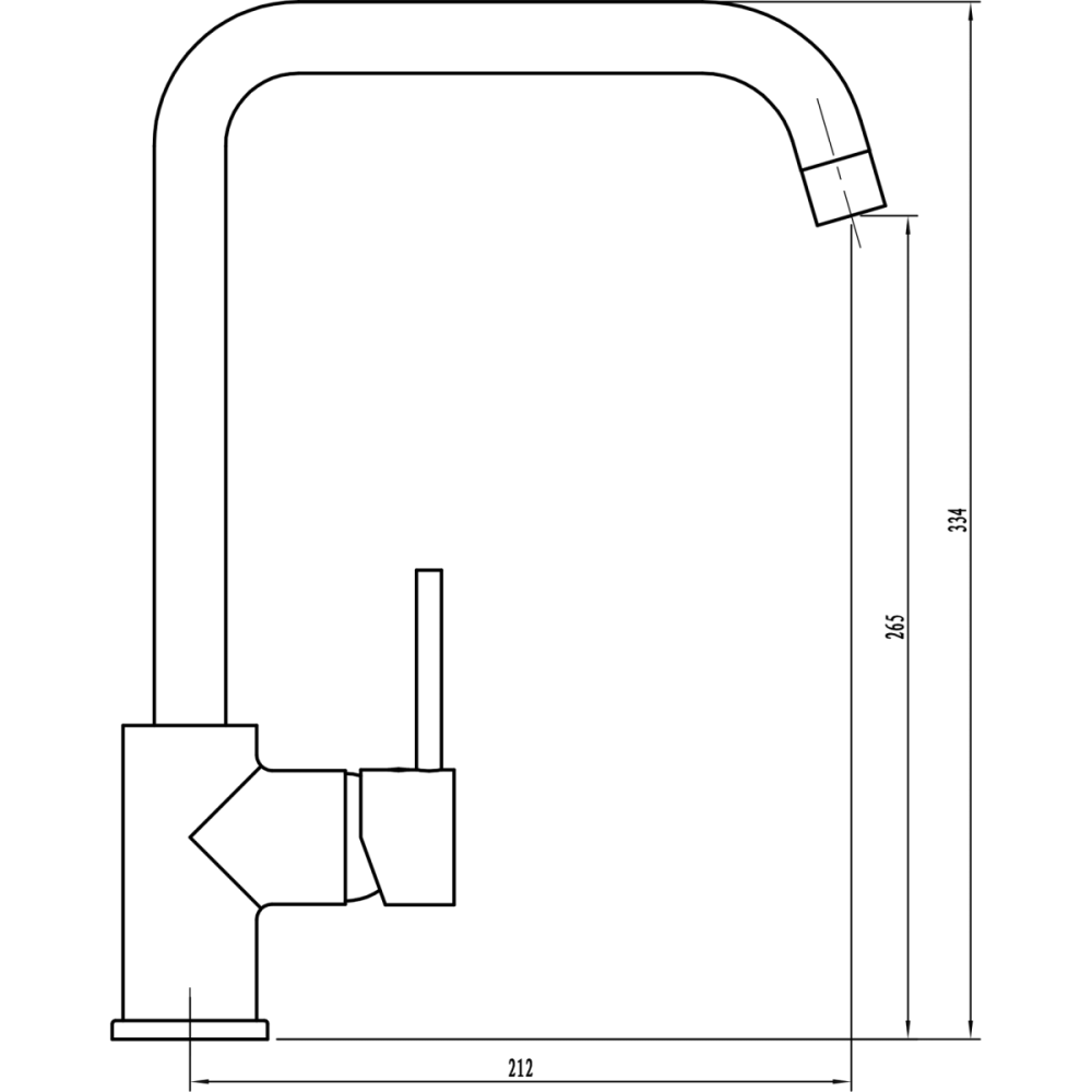 Basin Mixer Tap with Stainless Steel Spout Single Lever Chrome | DA-70000058