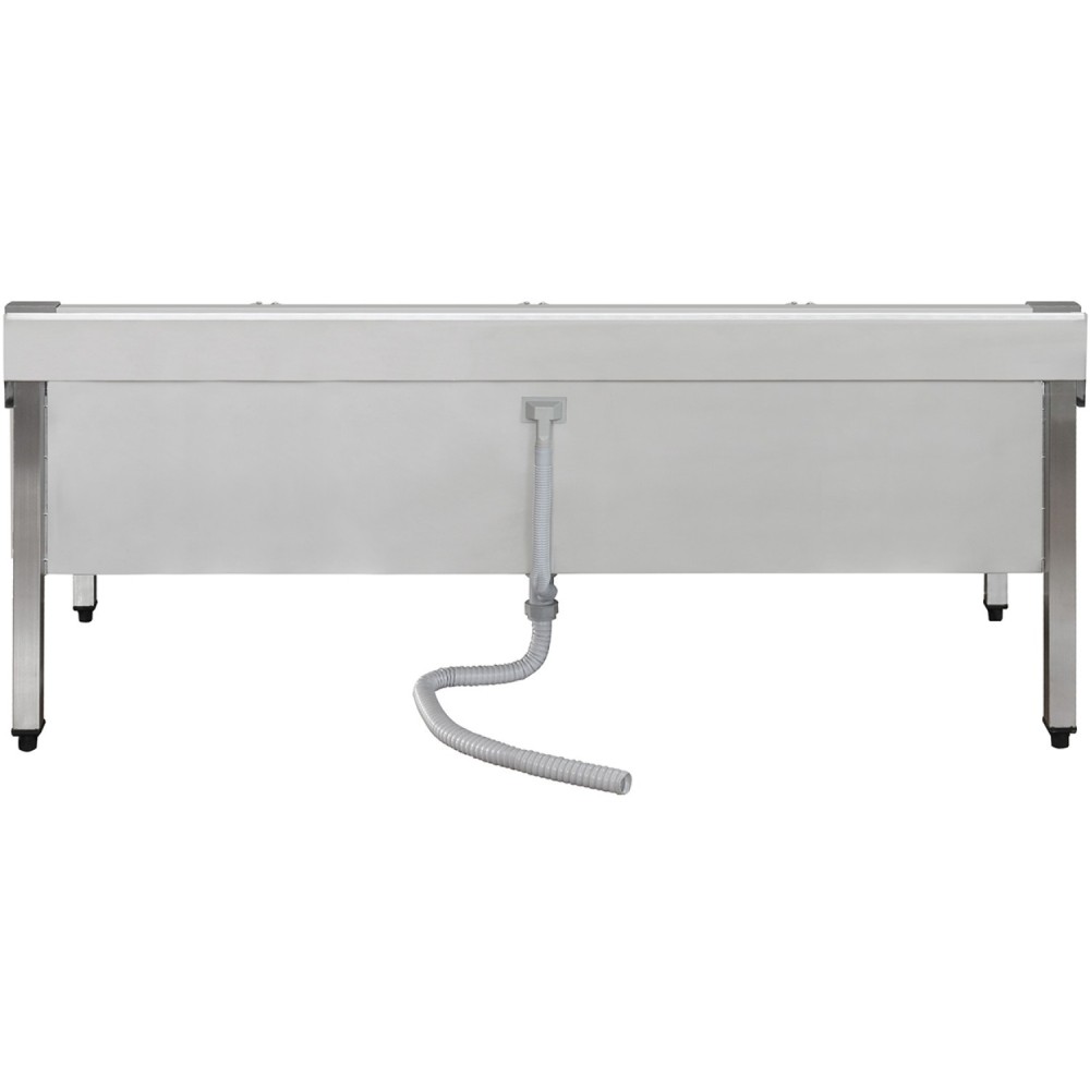 Commercial Stainless Steel Mop Sink with Low Rack & 2-in-1 Mop Holder 1500x600x550mm | Stalwart DA-SMSJYLR15060