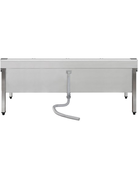 Commercial Stainless Steel Mop Sink with Low Rack & 2-in-1 Mop Holder 1500x600x550mm | Stalwart DA-SMSJYLR15060