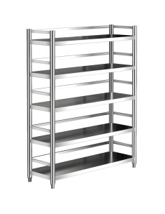 Commercial Shelving Unit 5 Shelves Stainless Steel 1500x500x1810mm | Stalwart DA-GEW24
