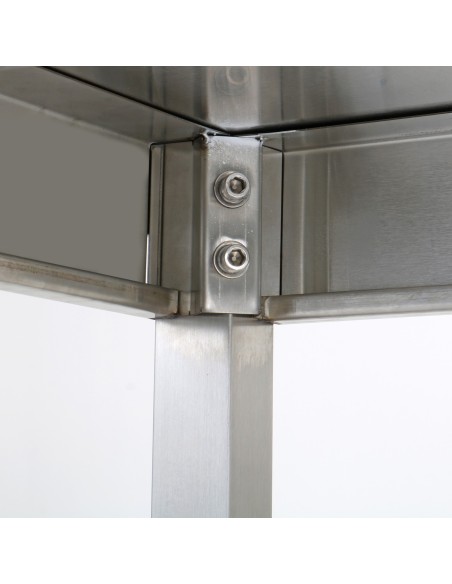 Professional Stainless Steel Work Table with Undershelf & 5cm Upstand 1400x700x950mm | Stalwart DA-SWT70140B