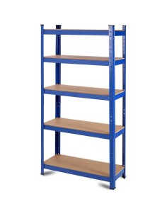 Industrial Shelving Unit Medium duty 900x300x1800mm 5 shelves 175 kg/shelf Powder coated steel | DA-P9030