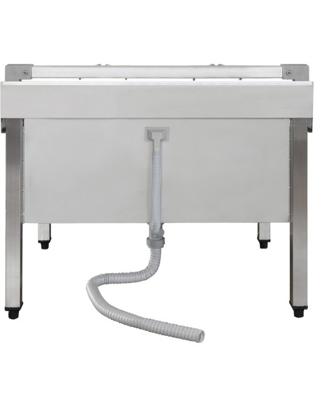 Commercial Stainless Steel Mop Sink with Low Rack & 2-in-1 Mop Holder 800x600x550mm | Stalwart DA-SMSJYLR8060