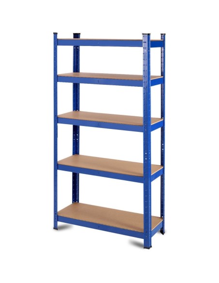 Industrial Shelving Unit Medium duty 900x400x1800mm 5 shelves 175 kg/shelf Powder coated steel | DA-P9040
