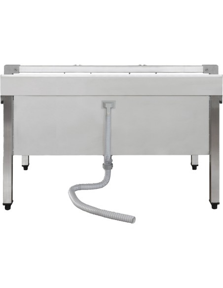 Commercial Stainless Steel Mop Sink with Low Rack & 2-in-1 Mop Holder 1000x600x550mm | Stalwart DA-SMSJYLR10060
