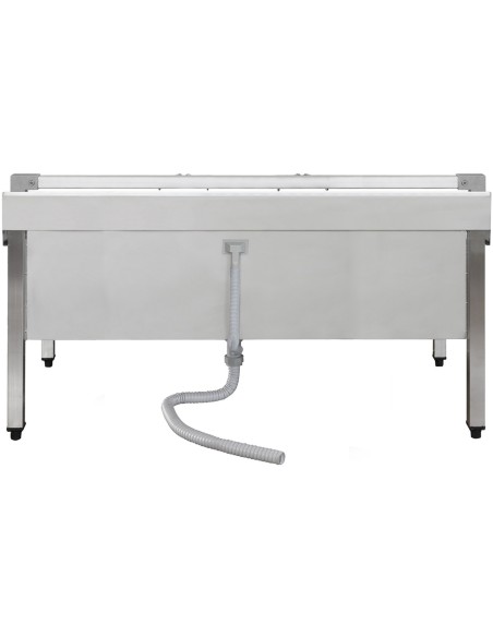 Commercial Stainless Steel Mop Sink with Low Rack & 2-in-1 Mop Holder 1200x600x550mm | Stalwart DA-SMSJYLR12060