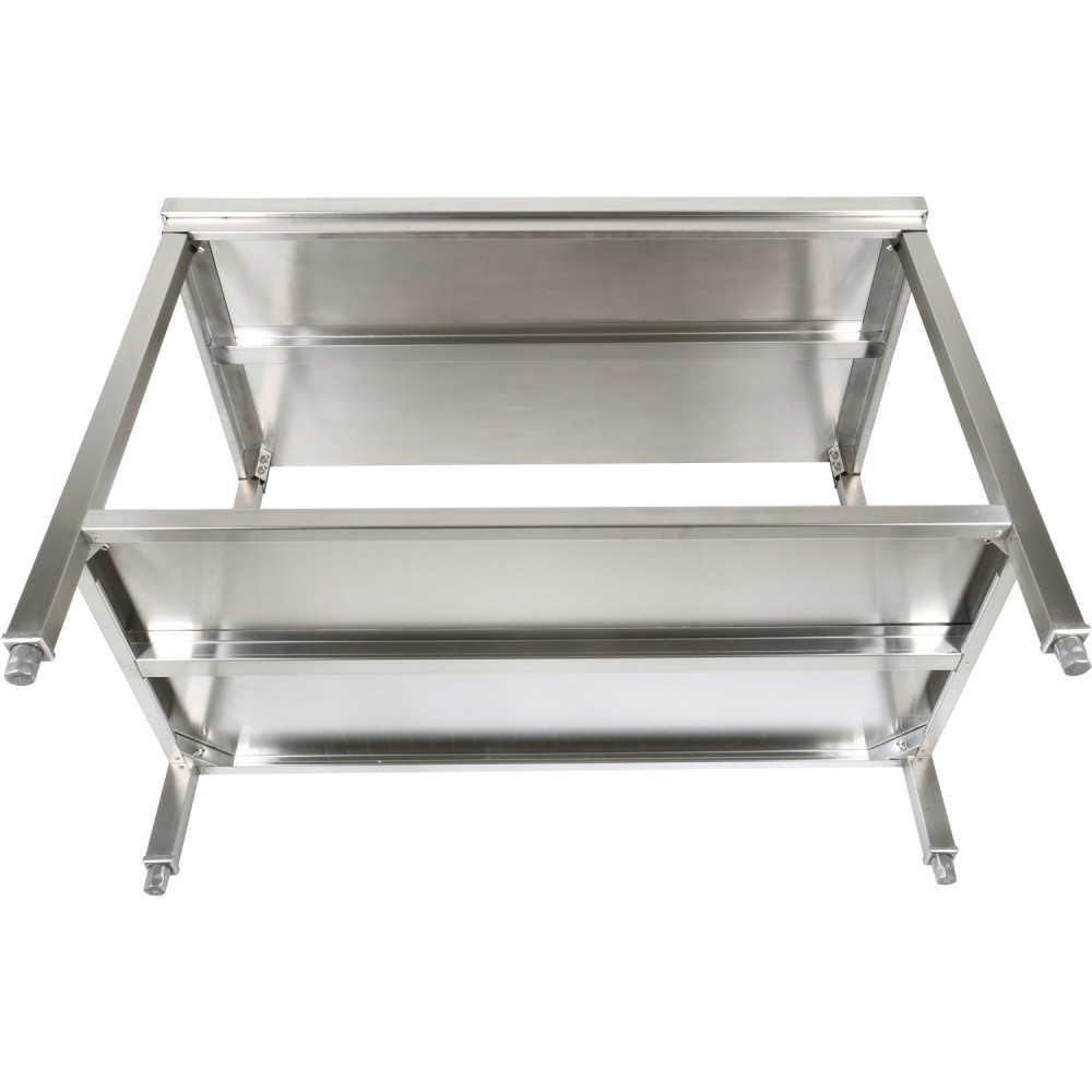 Professional Stainless Steel Work Table with Undershelf & 5cm Upstand 1500x700x950mm | Stalwart DA-SWT70150B