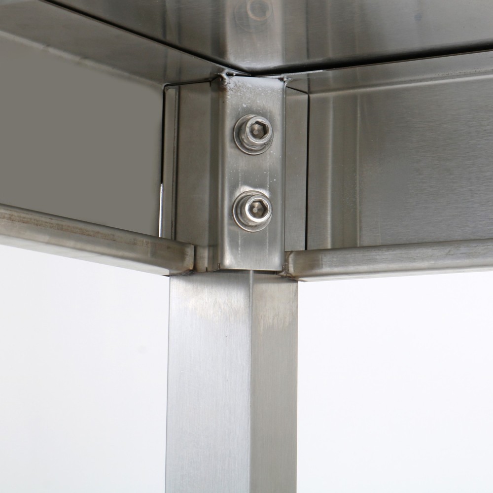 Professional Stainless Steel Work Table with Undershelf & 5cm Upstand 1500x700x950mm | Stalwart DA-SWT70150B