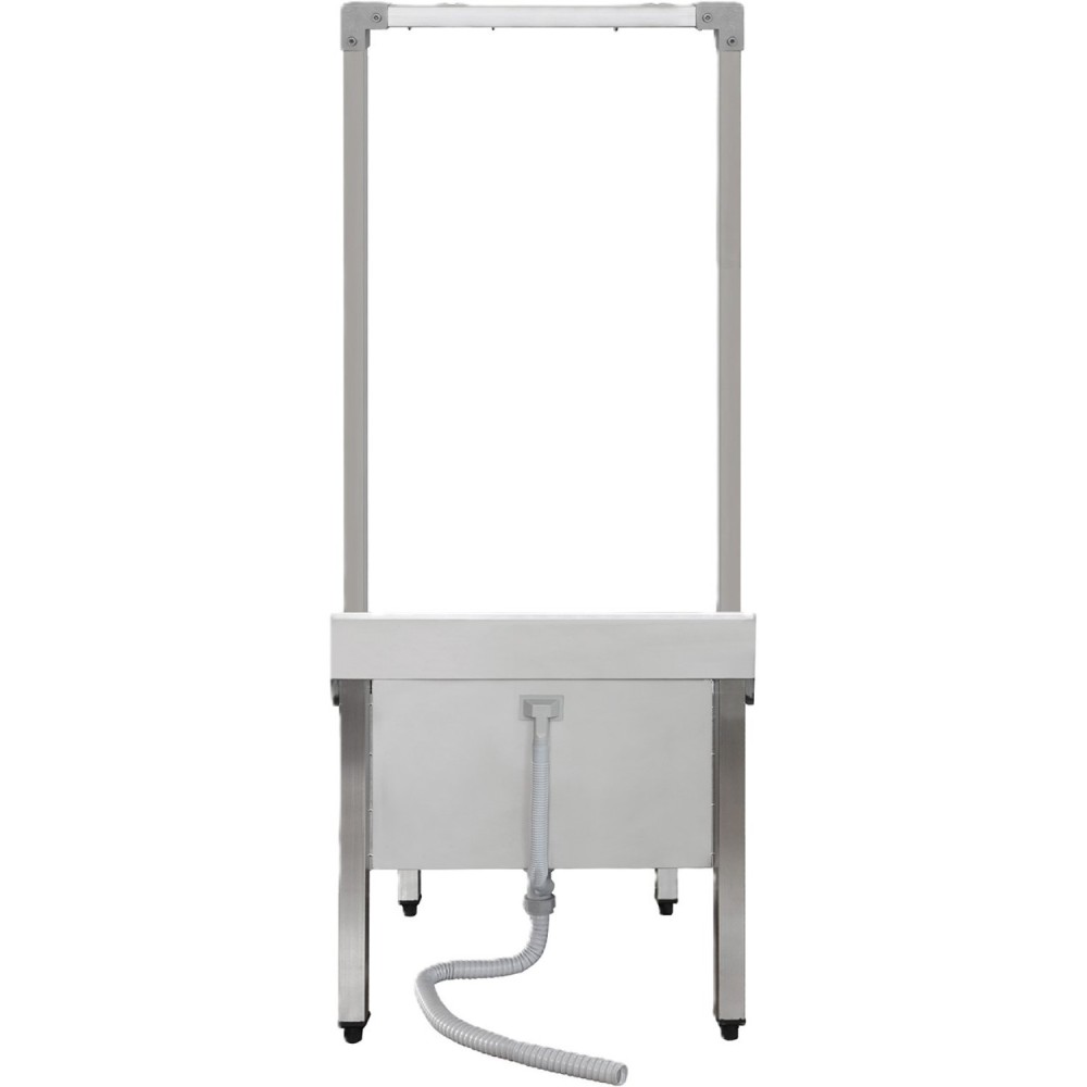 Commercial Stainless Steel Mop Sink with High Rack & 2-in-1 Mop Holder 600x600x550mm | Stalwart DA-SMSJYHR6060