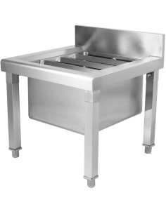 Janitorial Mop Sink Stainless Steel 500x500x550mm | Stalwart DA-MS5050