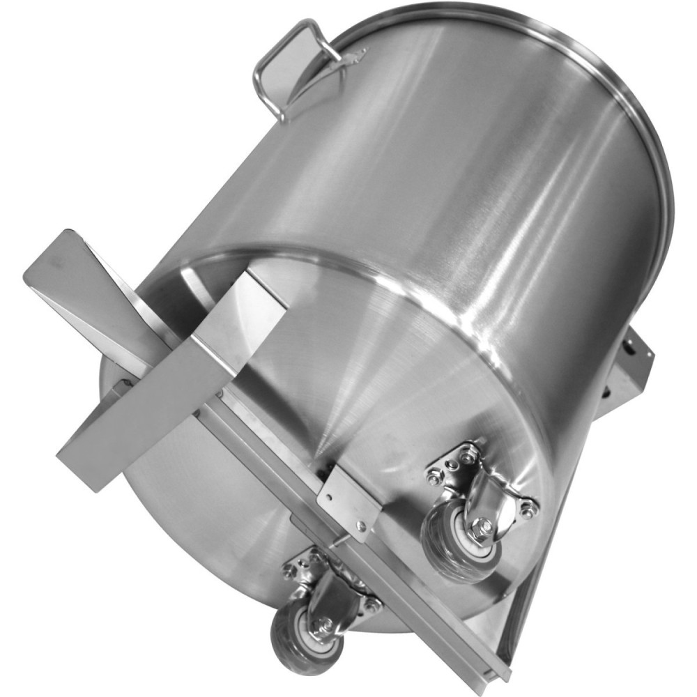 Professional Stainless Steel Pedal Waste Bin With Lid & Wheels 100 Litres | Stalwart DA-SDCP95