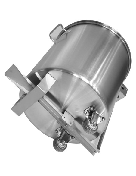 Professional Stainless Steel Pedal Waste Bin With Lid & Wheels 100 Litres | Stalwart DA-SDCP95