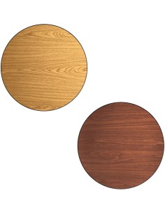 Laminated Round Table top Reversible Walnut & Natural Ø30'' | DA-TT30RWN