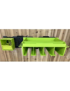 Modular Heavy Duty Wall-Mounted Tool Storage Set 1 x Pegboard 1 x Power Tool Shelf 1 x Tilt Bit Holder 68kg (150lbs) Capacity | 2