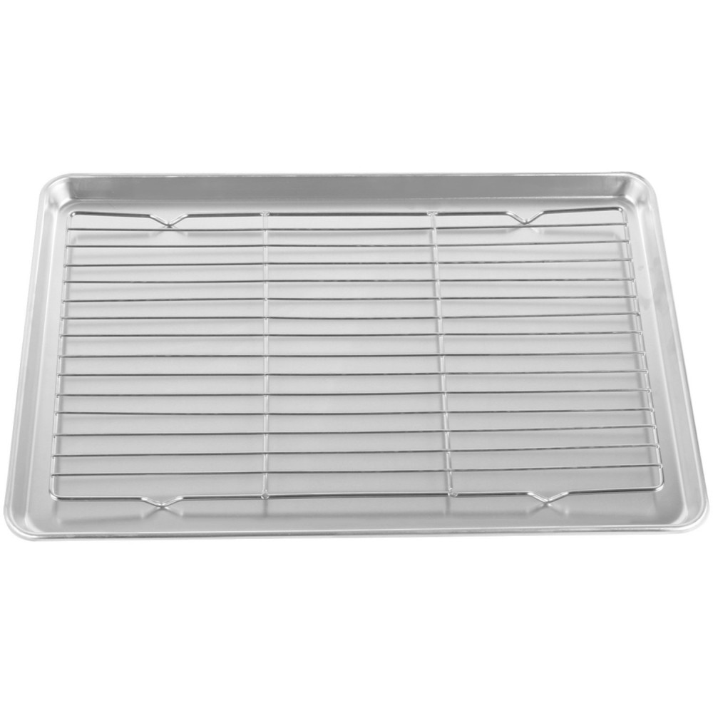 Commercial Stainless Steel Cooling Wire Rack for 66x46cm Baking Tray 600x400x15mm | Stalwart DA-CR6646