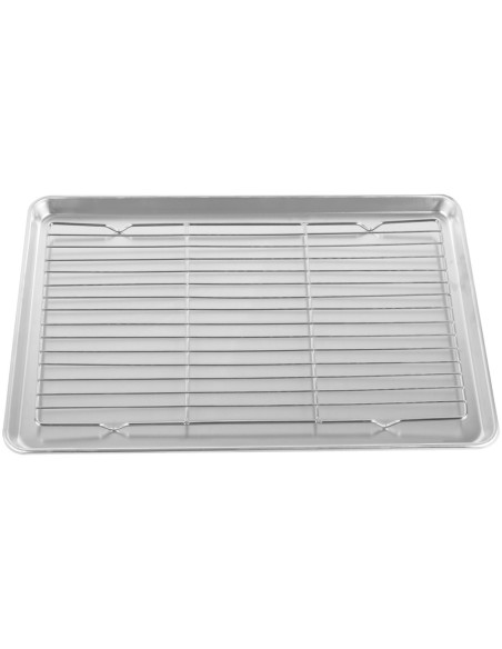 Commercial Stainless Steel Cooling Wire Rack for 66x46cm Baking Tray 600x400x15mm | Stalwart DA-CR6646