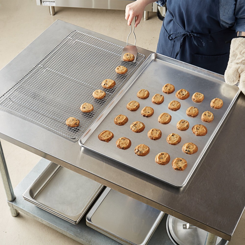 Commercial Stainless Steel Cooling Wire Rack for 66x46cm Baking Tray 600x400x15mm | Stalwart DA-CR6646