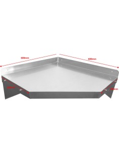 Wall Shelf Corner Unit Stainless Steel 600x600x300mm | Stalwart DA-WSCN6035 2