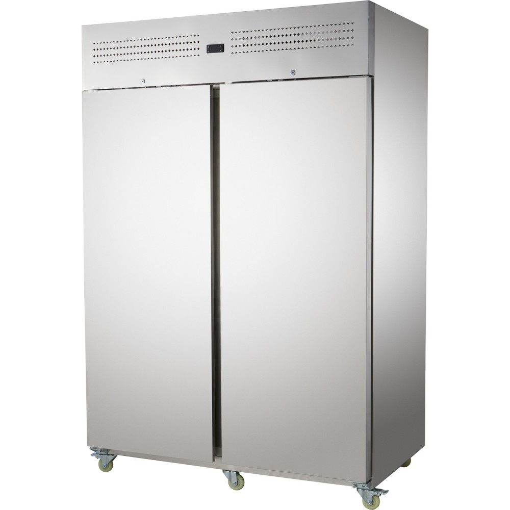 Commercial Upright Freezer 1400L Double Door Stainless Steel Cabinet 1380x855x2090mm | Stalwart DA-NORD32