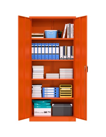 Professional Orange Steel Cabinet 2 Doors 800x400x1800mm | Stalwart DA-SART606