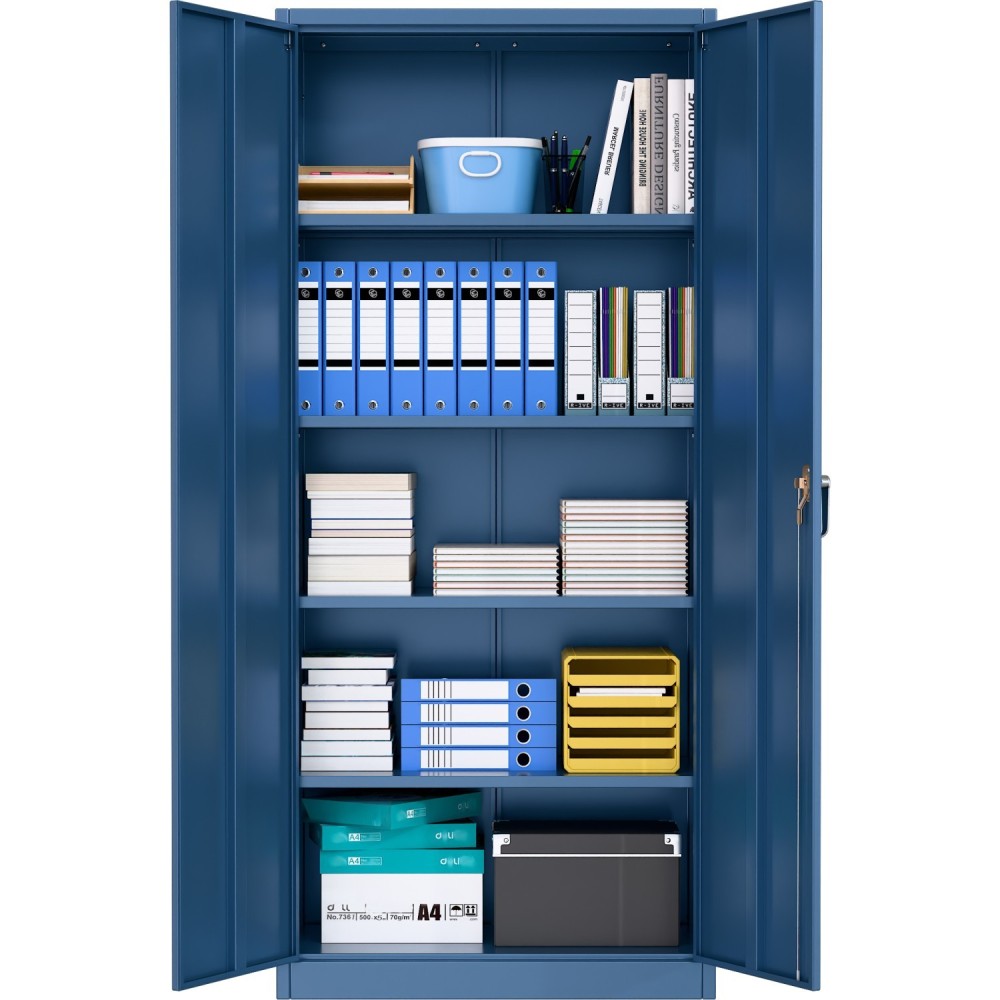 Professional Blue Steel Cabinet 2 Doors 800x400x1800mm | Stalwart DA-SART610