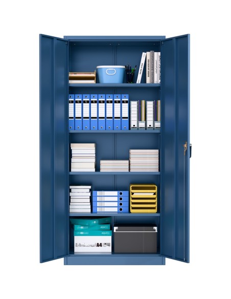 Professional Blue Steel Cabinet 2 Doors 800x400x1800mm | Stalwart DA-SART610