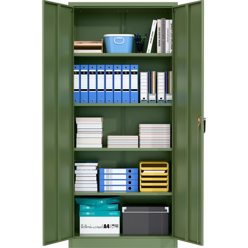 Professional Green Steel Cabinet 2 Doors 800x400x1800mm | Stalwart DA-SART612