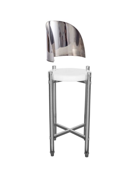 Commercial Stainless Steel Round Cutting Board Stand with Polyethylene Chopping Block 420x750mm | Stalwart DA-WHCY0301