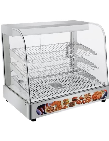 Commercial Hot Display Food Warmer Countertop 3 Shelves 650x455x580mm | Stalwart DA-HW862