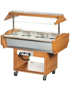 Hot Salad Bar 3xGN1/1 Walnut | Stalwart DA-SHBM3C