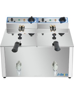 Commercial Electric Deep Fryer Countertop Double Tank 2x8 Litres 530x450x360mm | Stalwart DA-AFR004 2