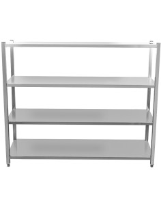 Commercial Shelving Unit 4 Tier Stainless Steel 1500x500x1500mm | Stalwart DA-SSB15050