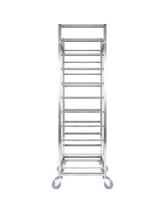 10 tier Rack/Tray/Pan Trolley for width 240-335 mm Stainless Steel  | Stalwart DA-PT10 2