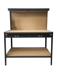 Professional Steel Workbench with Pegboard and Drawers 230kg Max Load 1100x540x1400mm | Stalwart DA-KWT28 2