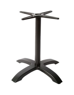 Black Cast Iron Table Base Cross-Base 660x720mm | Stalwart DA-F009