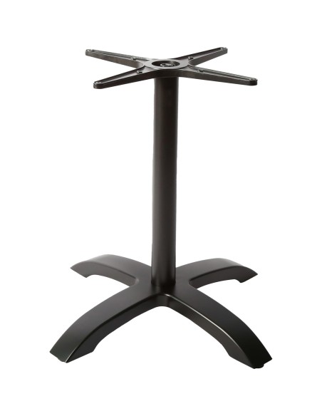 Black Cast Iron Table Base Cross-Base 660x720mm | Stalwart DA-F009
