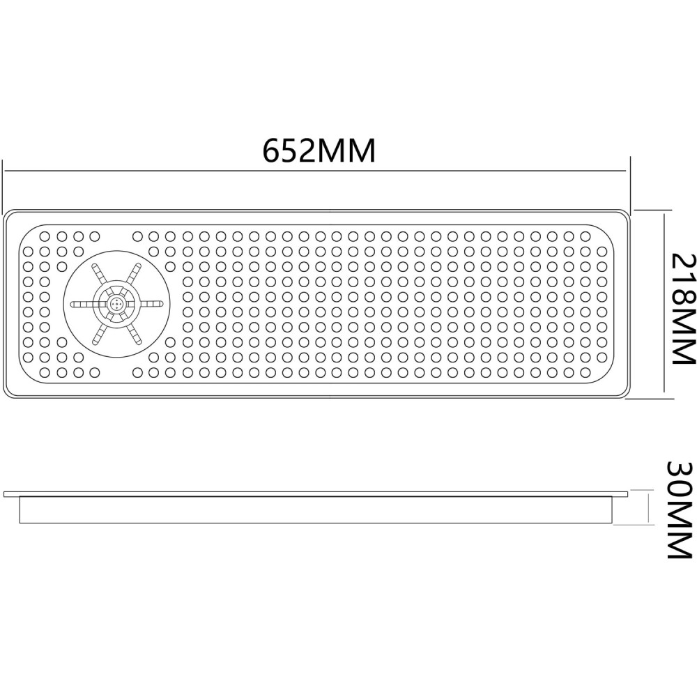 Countertop Stainless Steel Glass Rinser 655×215×30mm | Stwalwart DA-B1210