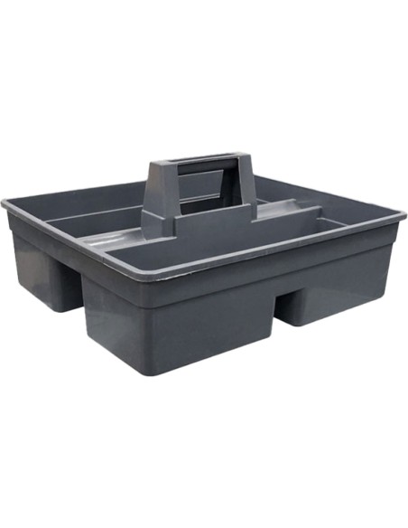 Heavy-Duty Polypropylene Cleaning Caddy Bucket with Handle 385x335x170mm Gray | Stwalwart DA-JGM1008