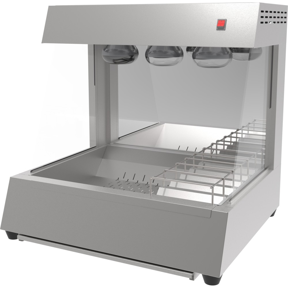 Commercial Electric Chip Scuttle & Warming Station Countertop 700x600x700mm | Stalwart DA-CW560